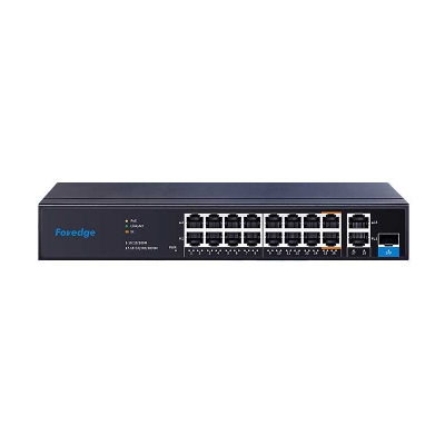 Switch POE AI 100M 16+2 cổng (Up-link 1000M) Foredge AI8016M